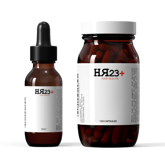 HR23+ hair growth capsules and serum for hair loss 