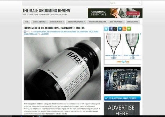 HR23+ featured in The Male Grooming Review
