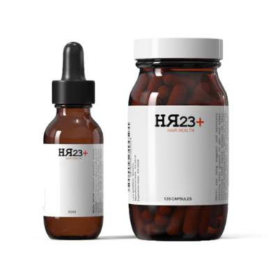 HR23+ hair growth supplement and serum