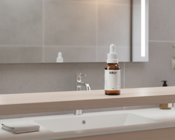 hand holding hair growth capsule 