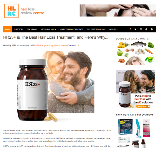 The Hair Loss Review Centre - HR23+ review