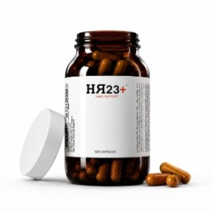 Single bottle of HR23+ hair support supplement