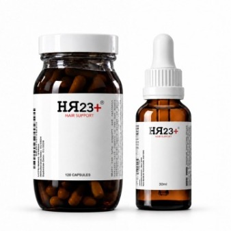 HR23+ one month hair supplement + serum starter plan