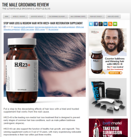 The male grooming review HR23+ review 